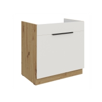 Szafka pod zlew 80 cm z szufladą na kosze AURO 80 ZL 1S BB WH/AR antyfinger